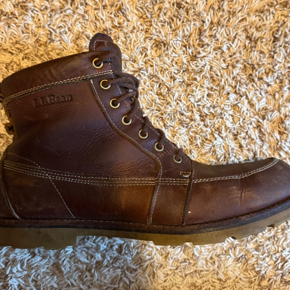L.L. Bean Men's Dark Brown Leather Boots